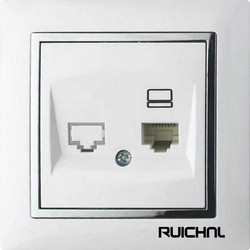 Πρίζα γραμμής δικτύου Ethernet - Χωνευτή - RC3615-RJ45 - 068165
