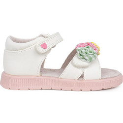 Mayoral 23-41454-022 Παιδικό παπουτσοπέδιλο για κορίτσι σε δέρμα multicolor Λευκό/Ροζ