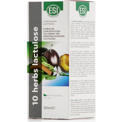 ESI 10 Herbs Lactulose Πεπτικό Βοήθημα 180ml