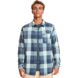 Quiksilver Ανδρικό Πουκάμισο Βαμβακερό Καρό Μακρυμάνικο Κανονική Γραμμή Overshirt Τιρκουάζ EQYWT04522-BFQ1