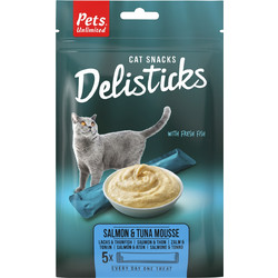 Pets Unlimited Delisticks Salmon & Tuna 5x15gr