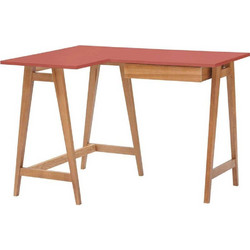 Γραφείο Luka S Αριστερή Γωνία LUKALOFSOAK16 115x50x75cm Oak-Dark Coral
