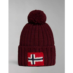 Napapijri Pom Pom Beanie Unisex Σκούφος Πλεκτός σε Μπορντό χρώμα SEMIURY 5 VINT AMARANTH, One Size