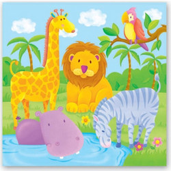 256029 ΧΑΡΤΟΠΕΤΣΕΤΕΣ WILD ANIMALS 12X12ΕΚ. (ΣΕΤ 6 ΤΕΜΑΧΙΩΝ)