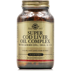 Solgar Super Cod Liver Oil Complex Μουρουνέλαιο 60 Μαλακές Κάψουλες