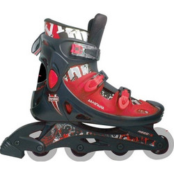 Αθλοπαιδιά Inline Αυξομειούμενα Rollers Ενηλίκων Μαύρα Κόκκινα 2.1011