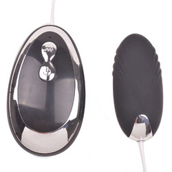 Black Color 20 Speeds Silicone Vibrating Egg
