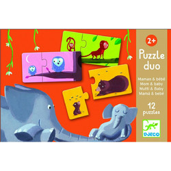 Παιδικό Puzzle Djeco Μαμά & Παιδί 2x12 Κομμάτια 08157