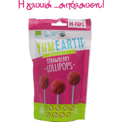 YumEarth Πολυβιταμινούχα Γλειφιτζούρια Φράουλα 14τμχ