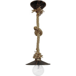 Heronia Lighting LP-150K-M Rope Κρεμαστό Φωτιστικό Οροφής με Σχοινί Μονόφωτο E27 31-0126