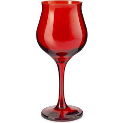 Pasabahce Σετ Ποτήρια Κρασιού Γυάλινα Κολωνάτα Wavy 305ml 6τμχ PB44025800