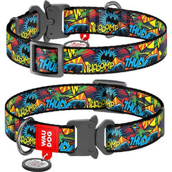 Waudog Batman Bright Metal Κολάρο Σκύλου Πολύχρωμο 2x24-40cm