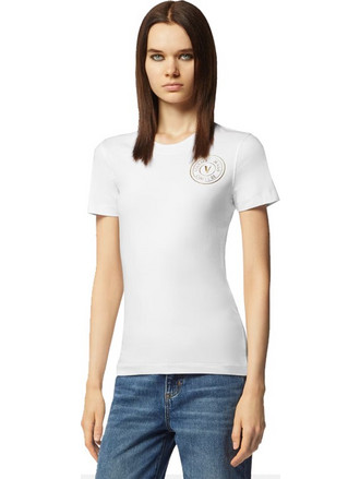 Versace S S Vembl S Thick Fo T-Shirt Γυναικείο (76HAHT02 CJ03T G03) Λευκό