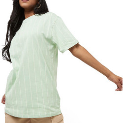 KARL KANI SMALL SIGNATURE PINSTRIPE OS TEE KW241-016-1-GREEN Βεραμάν