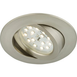 Briloner 7296-012 Πλαστικό Χωνευτό Σποτ LED 6.5W Θερμό Λευκό Φως σε Ασημί χρώμα Dimmable