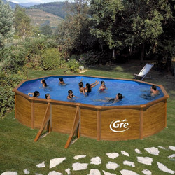 Gre Pacific KIT610W Πισίνα Ξύλινη 610x375x120cm