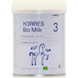 Korres Bio Milk 3 Βιολογικό Βρεφικό Γάλα Σκόνη 12m+ Χωρίς Ζάχαρη 400gr