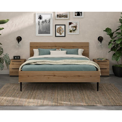 Lucian Κρεβάτι Διπλό Ξύλινο 160x200cm 0041. GM34