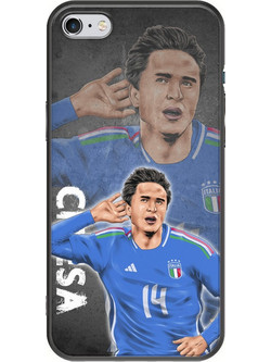 Θήκη Euro 2024 - Federico Chiesa iPhone 6 Plus / iPhone 6s Plus Black TPU (Μαύρη Σιλικόνη)
