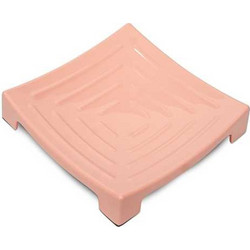Glee Μπολ Μελαμίνης Γάτας Dish Square Φαγητού Ροζ