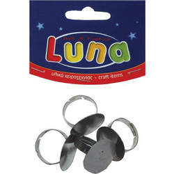 LUNA Βάση Δαχτυλιδιου 20mm 4Τεμ. Μεταλλικά
