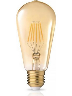 Λάμπα LED Διακοσμητική 8w για Ντουί E27 και Σχήμα ST64 Θερμό Λευκό 720lm 2200K O64x141mm Dimmable FosMe 44-050419