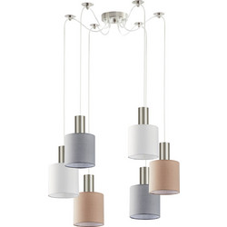Home Lighting Κρεμαστό Φωτιστικό Οροφής Πολύφωτο Γκρι SE21-NM-4-BL6-SH12 77-8933