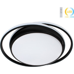 Φωτιστικό οροφής LED 63W 52Χ49Χ6 εκ. μαύρο με controller - GLOBOBOX 602179