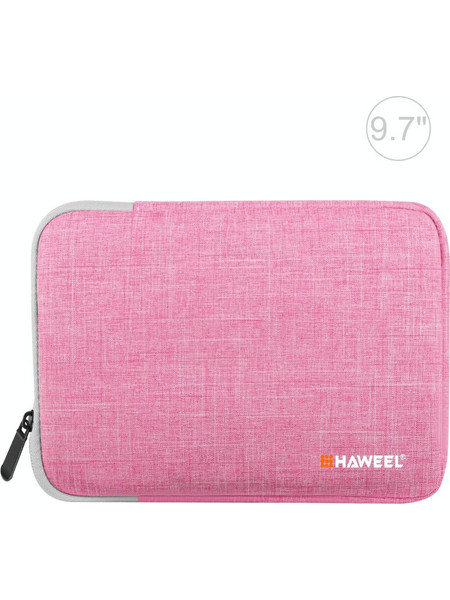 HAWEEL 9.7 inch Sleeve Case Zipper Briefcase Carrying Bag, For iPad 9.7 inch / iPad Pro 9.7 inch, Galaxy, Lenovo, Sony, Xiaomi, Huawei 9.7 inch Tablets(Pink)