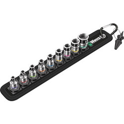 WERA Belt A 1 Zyklop socket set w. holding funtion 1/4 drive