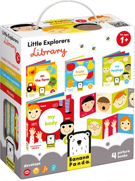 Banana Panda Little Explorers Library 1 Years+ Εκπαιδευτικό Βιβλίο Ακορντεόν με Λέξεις & Εικόνες 4 Τεμάχια