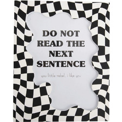 Κορνίζα Wave Checker Large PT4168BK 20x25cm Black-White Present Time Mdf