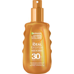Garnier Ambre Solaire Ideal Bronze Milk in Spray Μαυρίσματος Σώματος SPF30 150ml