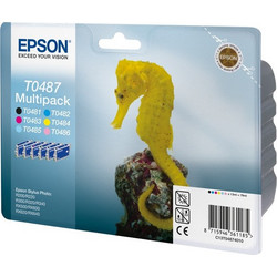Epson T0487 B/C/M/Y/LC/LM Πακέτο 6 Μελανιών Εκτυπωτή Inkjet C13T048740