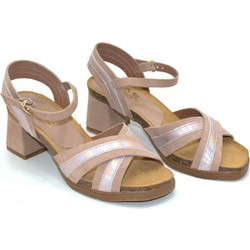 Yokono Γυναικεία Πέδιλα Suede Nude με Χοντρό Χαμηλό Τακούνι και Φιάπα ZAHARA-012
