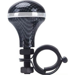 Auto GS Τεμπέλης Τιμονιού Carbon Με Δαχτυλίδι Χρωμίου 1 Τεμάχιο 20814