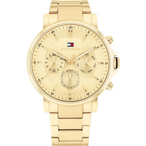 Tommy Hilfiger Tyson Ανδρικό Ρολόι Χρονογράφος με Χρυσό Μεταλλικό Μπρασελέ 1710611