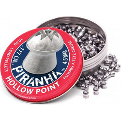 Crosman Piranha Hollow Point Βολίδες Pellets Αεροβόλου 4.5mm Μολυβένιες 0.68g / 10.5gr 400τμχ