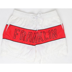 Franklin & Marshall Ανδρικό Μαγιό Σορτς με Σχέδια Λευκό BWUA930S18-2241