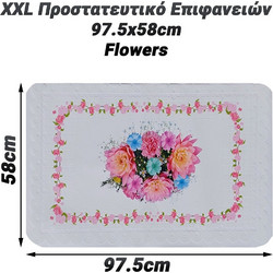 Xxl Προστατευτικό Επιφανειών 97.5x58cm Flowers