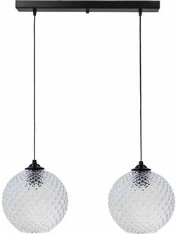 Heronia Lighting Κρεμαστό Φωτιστικό Οροφής Ράγα Δίφωτο E27 GL-5010 02-0368