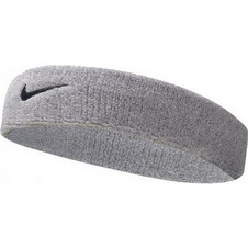 NIKE SWOOSH HEADBAND GREY HEATHER/BLACK