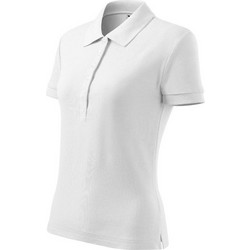 Malfini Cotton Γυναικεία Αθλητική Μπλούζα Polo Λευκή MLI-21600