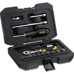 STANLEY ΣΕΤ ΜΕ ΚΑΡΥΔΑΚΙΑ 1/4" ΚΑΙ ΚΑΣΤΑΝΙΑ ΣΕ ΚΑΣΕΤΙΝΑ 38 ΤΕΜ STMT82828-1