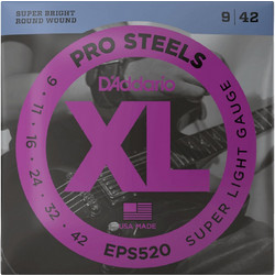 D'Addario EPS520 Σετ 6 Χορδές Ηλεκτρικής Κιθάρας Stainless Steel 9-42" Extra Light Tension