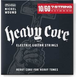 Dunlop Heavy Core 7χορδης Σετ 7 Χορδές Ηλεκτρικής Κιθάρας Nickel Plated Steel 10-60" Hard Tension