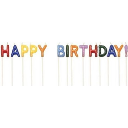 Creative Converting Σετ Κεράκια Happy Birthday Brights (14 Τεμάχια)