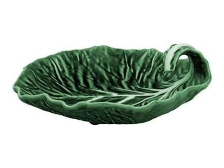 Bordallo Pinheiro Πιάτο Γλυκού Κεραμικό Οβάλ Natural Cabbage 25x25cm