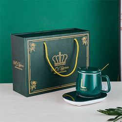 Σετ Κεραμική Κούπα και Θερμαινόμενη Βάση - Cup Warmer - Πράσινο