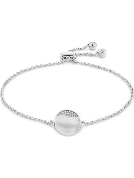 Calvin Klein Γυναικείο Βραχιόλι Αλυσίδα από Ατσάλι Ασημί με Ζιργκόν 35000134